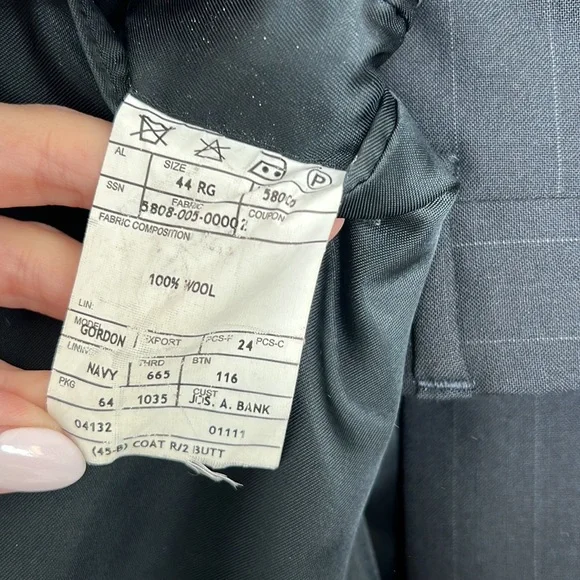Jos. A. Bank Navy Blue Pin Stripe Suit - Picture 4 of 7